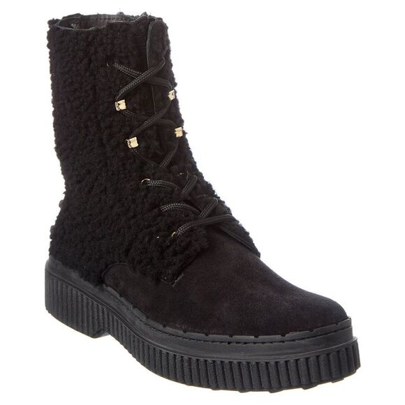 Tods Suede Bootie Black